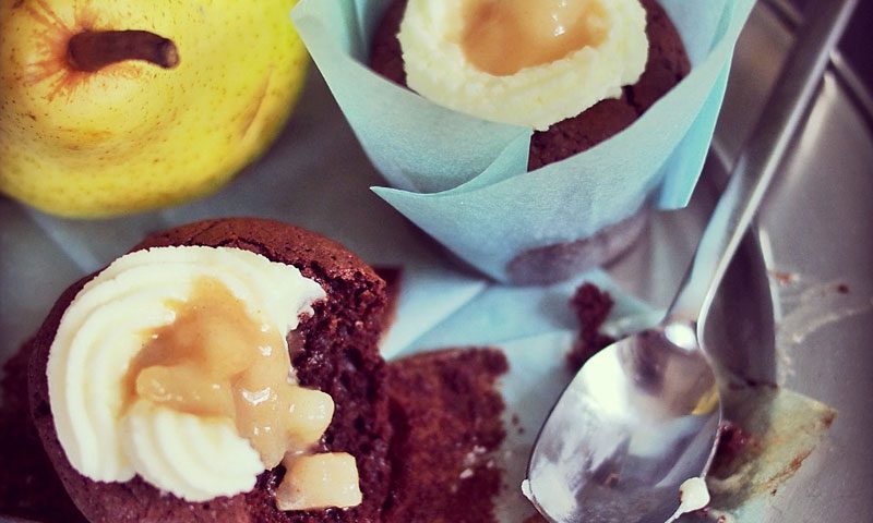 Rezept für Birne-Helene-Cupcakes - "Fee ist mein Name"