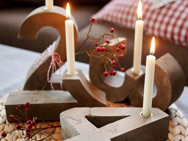 Beton (oder besser: Blitzement-) Adventskranz DIY - "Fee ist mein Name"