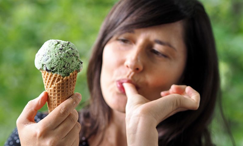 Rezept für Schoko-Minz-Eis mit Sirup aus echter Scokominze - "Fee ist mein Name"